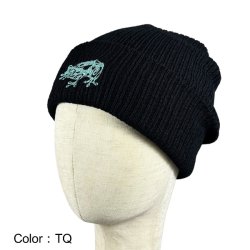 画像2: カエル刺繍 ニットキャップ