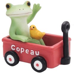 画像1: Copeau 赤いカートのカエル