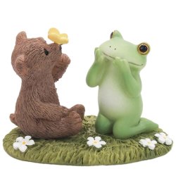 画像1: Copeau ちょうちょが止まったクマとカエル