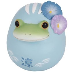 画像1: Copeau 起き上がり達磨カエル 涼ブルー