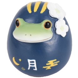 画像1: Copeau 起き上がり達磨カエル 月ネイビー