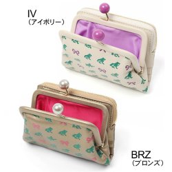 画像2: EoP モノグラム カエルリボン がまぐち二つ折り財布