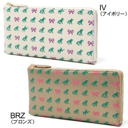 画像2: EoP モノグラム カエルリボン L字ファスナー長札入れ