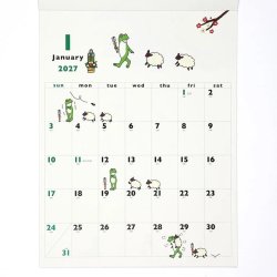 画像2: かえるの時間 壁掛カレンダー2027
