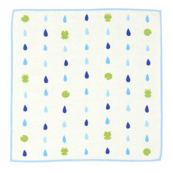 画像1: 和タオル　雨だれとカエル