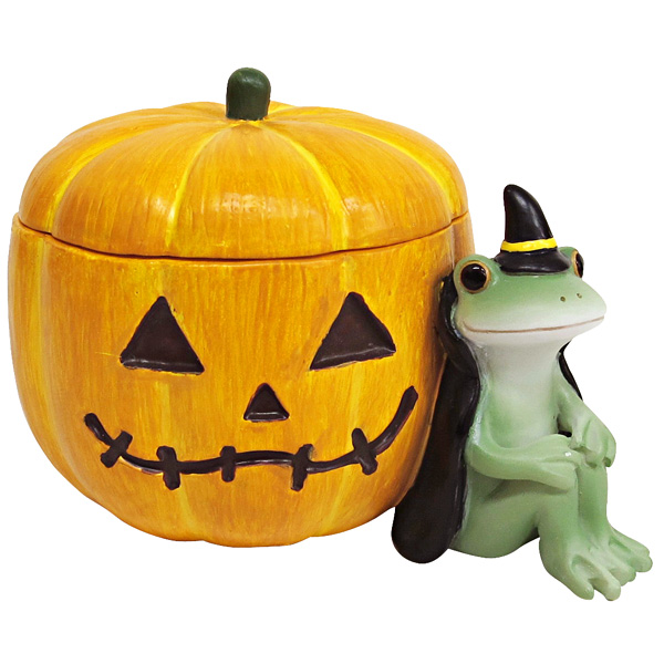 Copeau ハロウィン かぼちゃの蓋付き小物入 Frogs カエルグッズ専門店 自由が丘