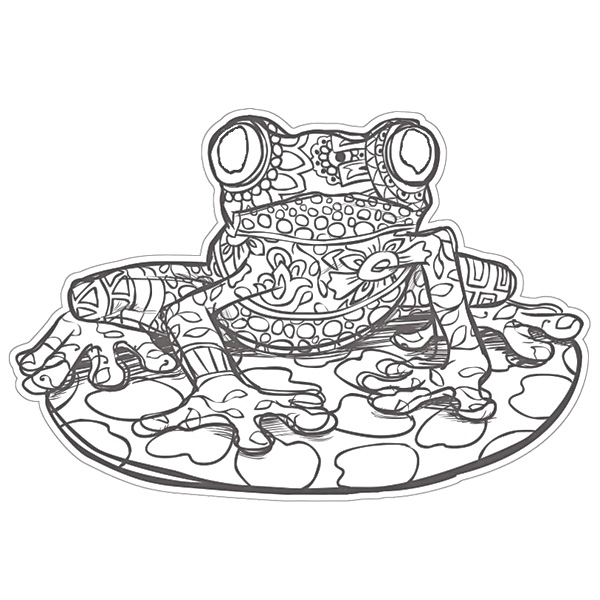 ぬり絵グリーティングカード Frogs カエルグッズ専門店 自由が丘