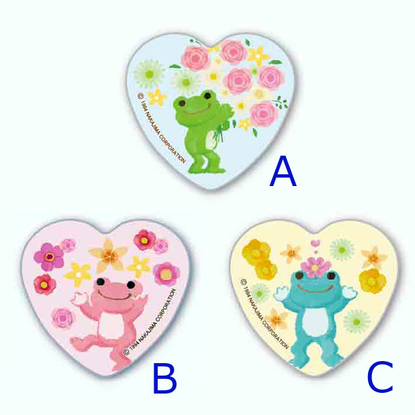 ピクルス ハート 缶バッジ Flower Parade Frogs カエルグッズ専門店 自由が丘