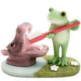 画像: Copeau カバの歯磨きをするカエル