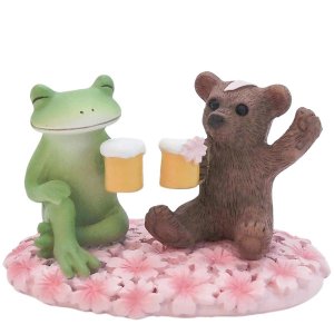 画像: Copeau 花見酒をするカエルとクマ