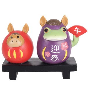画像: Copeau 干支午ダルマとカエル