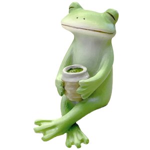 画像: Copeau お茶で一服するカエル
