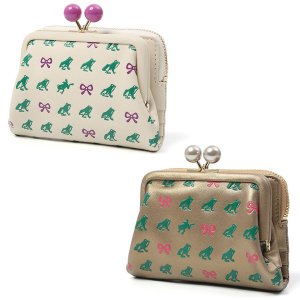 画像: EoP モノグラム カエルリボン がまぐち二つ折り財布