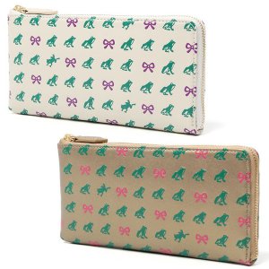 画像: EoP モノグラム カエルリボン L字ファスナー長札入れ