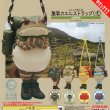 画像1: ガチャガチャ カエルの森工房 無事カエル ストラップ（弐）山野草色