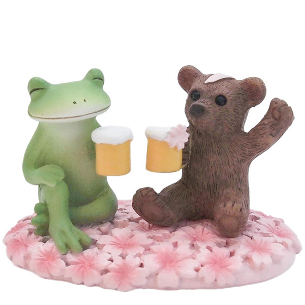 画像1: Copeau 花見酒をするカエルとクマ