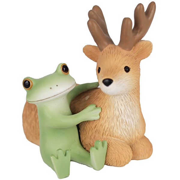 画像1: Copeau 鹿と仲良しカエル