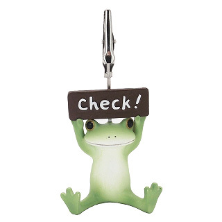 画像1: Copeau Checkサインのカエル メモクリップ