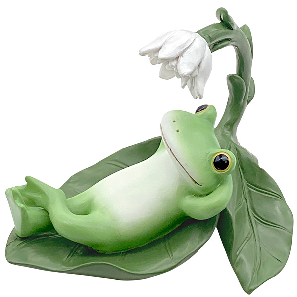 画像1: Copeau ミドル 葉っぱの上に寝転ぶカエル