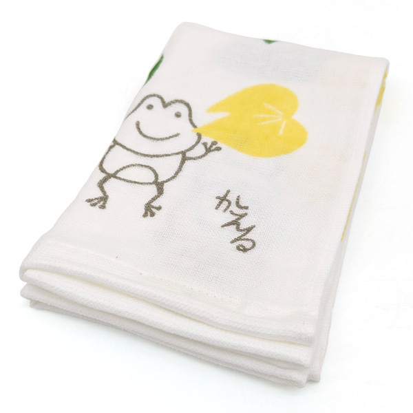 画像1: ひだまり暮らしの和タオル カエルの庭