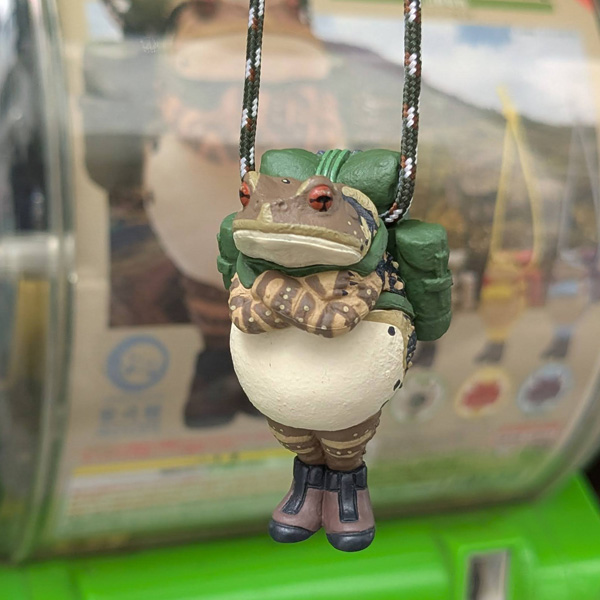 画像2: ガチャガチャ カエルの森工房 無事カエル ストラップ（弐）山野草色