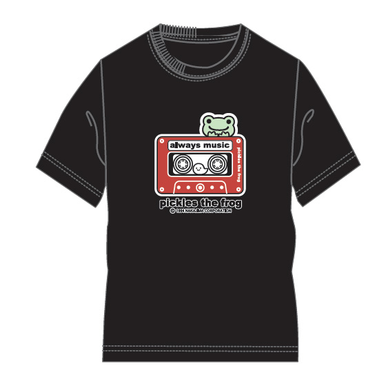 画像1: ピクルス Ｔシャツ カセットテープ BK