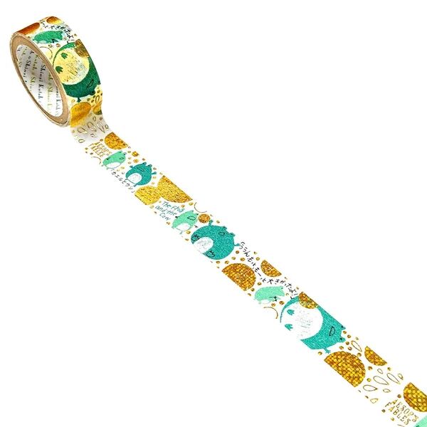 画像2: 童話の宝石 イソップ きらぴかマスキングテープ カエルとウシ