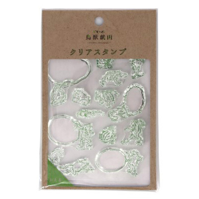 画像1: ビビッと！鳥獣戯画クリアスタンプ【P】